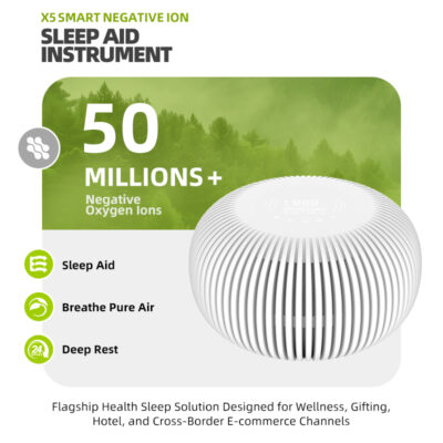 3 in 1 Prefilter&HEPA Carbon Filter Negative Oxygen Ions Schumann Resonances White Noise Voice Control Smart Air Purifier Electric