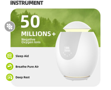 Smart App-Controlled HEPA Filter Air Purifier Negative Ion Generator Sleep Mode Quiet Operation 20m Coverage for Home Hotels