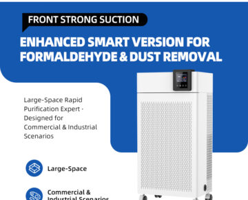 Smart Portable Electric HEPA Air Purifier Dual Filter Anti-formaldehyde Pet Smell Smoke Dust Pollen Removal Household App