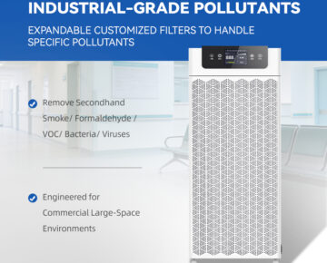 2400 m³/h Portable Smart Air Purifier Air Quality Indicator Light HEPA H13/H14 Filter Smart WiFi App-Controlled Ozone-Free