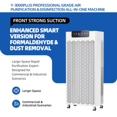3000m/H High Performance Portable Smart Air Purifier WiFi Control H13/H14 Hepa Filter Ozone-Free Formaldehyde Removal